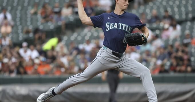 當喬治·柯比(George Kirby)接近金鶯(Orioles)時 當喬治·柯比(George Kirby)接近金鶯(Orioles)時