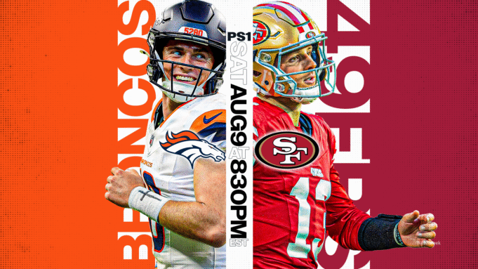 如何觀看野馬隊與49ers：直播NFL季前賽，電視頻道