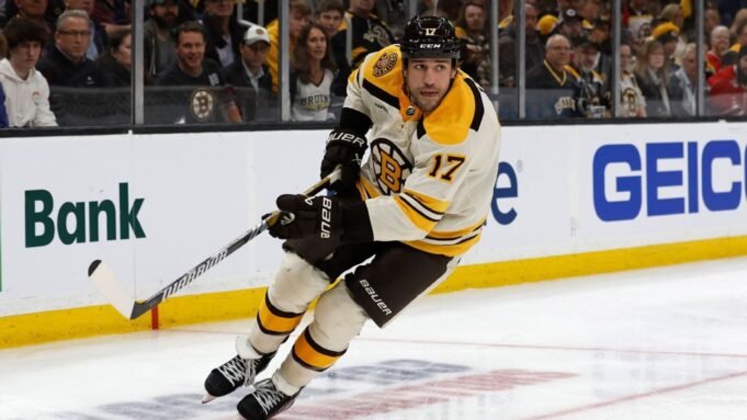 布魯斯提供米蘭·盧西奇（Milan Lucic）的嘗試，來自2023年NHL 37歲