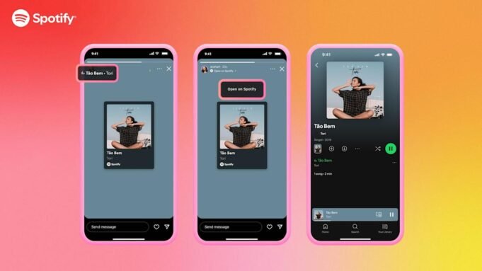 Instagram將Spotify添加到故事和筆記中 Instagram將Spotify添加到故事和筆記中