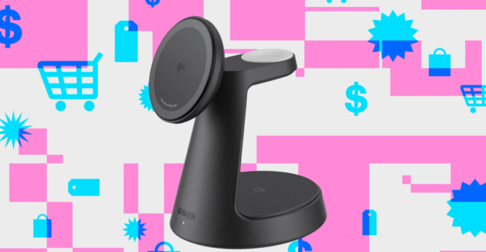 Ankor的3 -in -1 Queo 2充電站返回了黃金 Ankor的3 -in -1 Queo 2充電站返回了黃金