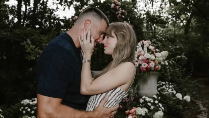 泰勒·斯威夫特(Taylor Swift)和特拉維斯(Travis Calcus)未婚夫 泰勒·斯威夫特(Taylor Swift)和特拉維斯(Travis Calcus)未婚夫