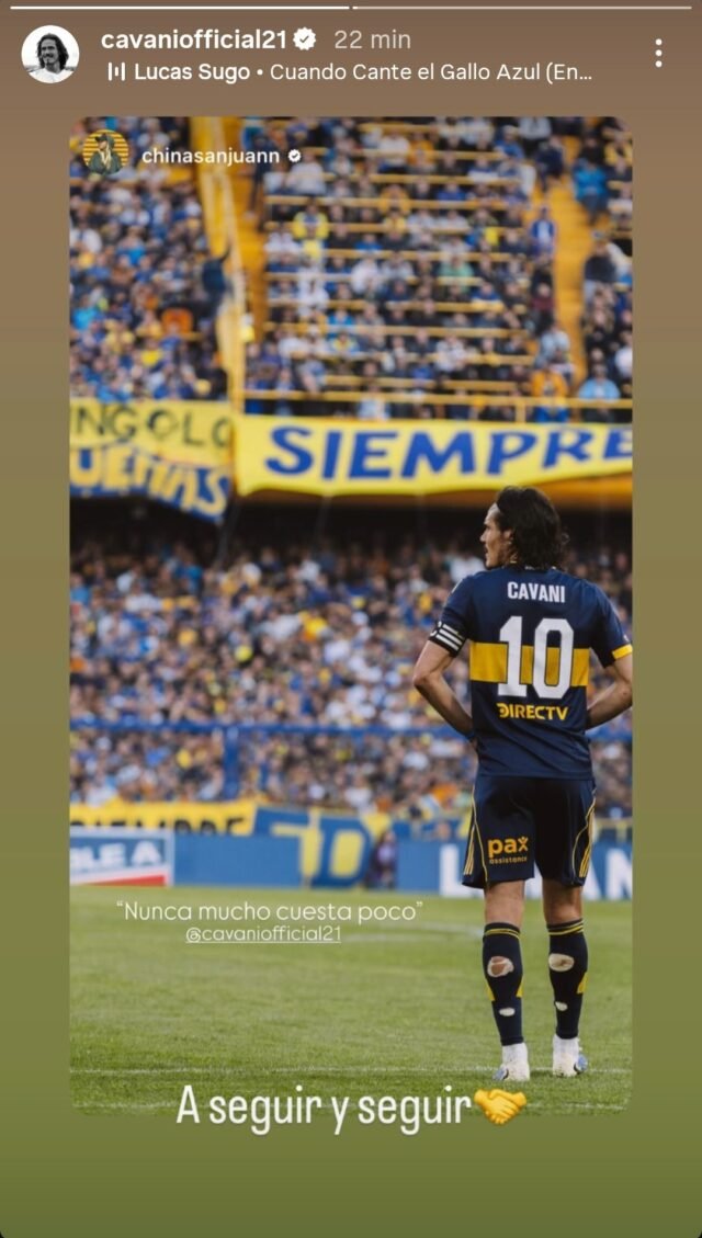 愛丁森·卡瓦尼(Edinson Cavani)在博卡初級網絡中的信息 愛丁森·卡瓦尼(Edinson Cavani)在博卡初級網絡中的信息