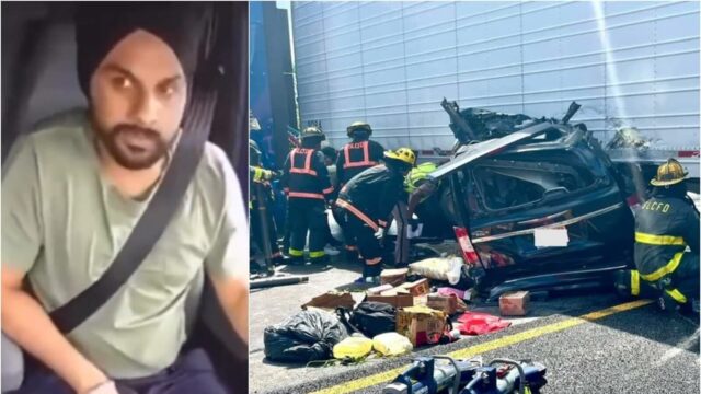 在佛羅里達州3州3之後,特朗普政府說,印度卡車司機在美國非法 在佛羅里達州3州3之後,特朗普政府說,印度卡車司機在美國非法