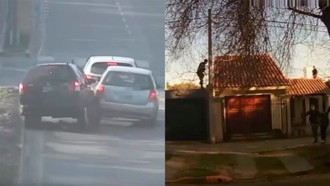 科爾多瓦(Cordoba)令人震驚的迫害:兩名罪犯在房屋的屋頂上被捕 科爾多瓦(Cordoba)令人震驚的迫害:兩名罪犯在房屋的屋頂上被捕