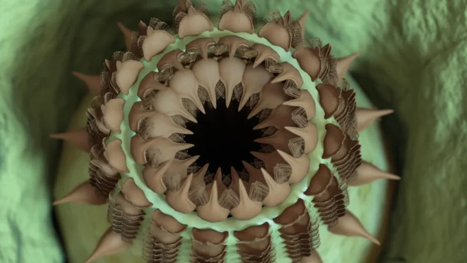 在大峽谷發現的奇怪的古代生物。 在大峽谷發現的奇怪的古代生物。