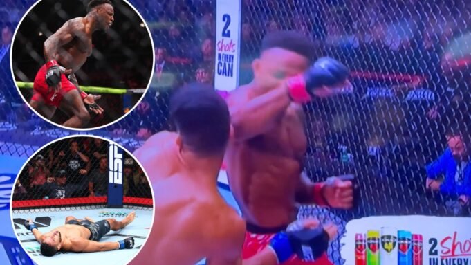 UFC 319:參見布里特·拉隆·墨菲(Britt Laron Murphy)與亞倫·皮克(Aaron Pico)瘋狂旋轉肘部 UFC 319:參見布里特·拉隆·墨菲(Britt Laron Murphy)與亞倫·皮克(Aaron Pico)瘋狂旋轉肘部