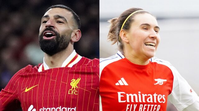 利物浦的穆罕默德·薩拉赫（Mohammed Salah）和阿森納（Arsenal）的《碼頭》（Marina）的瑪麗娜（Marina）冠軍贏得了PFA年度最佳球員獎2024/25的足球新聞