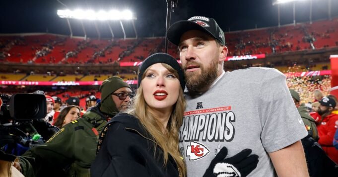 泰勒·斯威夫特（Taylor Swift）和特拉維斯·凱爾斯（Travis Kelce）