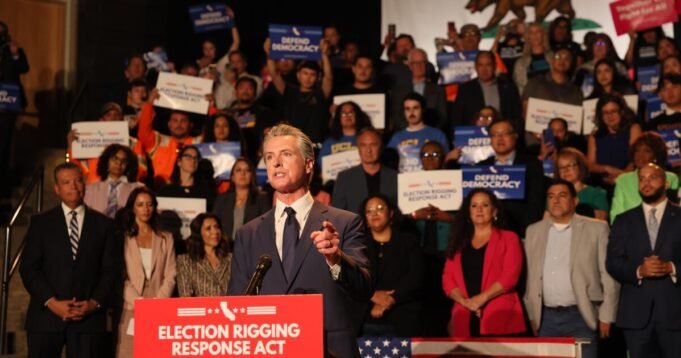 Newsom呼籲11月進行特別選舉,以防止特朗普“索具” 2026年中途 Newsom呼籲11月進行特別選舉,以防止特朗普“索具” 2026年中途
