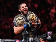 伊斯蘭·馬哈喬夫 (Islam Makhachev) 擊敗傑克·德拉·馬達萊納 (Jake Della Maddalena),成為 UFC 322 的雙料冠軍