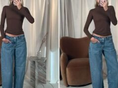 Abercrombie Curve Love 低腰超寬鬆牛仔褲評論