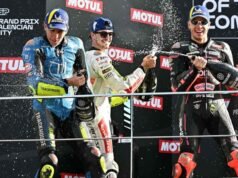 本賽季最後一場大獎賽屬於貝澤基,在瓦倫西亞他領先費爾南德斯獲勝