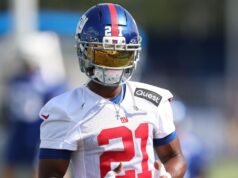 巨人隊 CB 保爾森·阿德博(膝蓋)在開球前擦傷