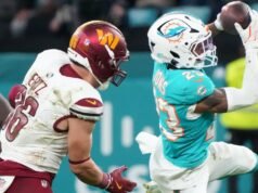 海豚隊的傑克瓊斯預測加時賽對酋長隊的攔截