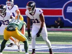 由於周中事件,巨人隊的阿卜杜勒·卡特在系列賽中被坐在替補席上