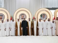 哈立德·本·穆罕默德、Sheikha Al Muhairi 和 Hamed 出席了家庭婚禮