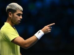 ATP總決賽:決賽是阿爾卡拉茲對陣辛納。在半決賽中,他以 6-2 6-4 擊敗奧格-阿利亞西姆 圖片 – ATP Finals 2025