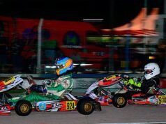 聖地亞哥卡丁車在弗朗西斯科德阿吉雷充滿活力的一天加冕冠軍