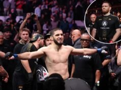 伊斯蘭·馬哈喬夫 (Islam Makhachev) 在 UFC 322 比賽中奪得第二重量級冠軍