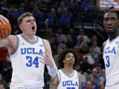 排名第 15 的加州大學洛杉磯分校 (UCLA) 在男籃輸給排名第 5 的亞利桑那大學 (Arizona) 的比賽中表現不佳