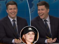 科林·喬斯特在《週六夜現場》週末更新中讀到有關斯嘉麗·約翰遜的笑話