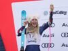 林賽·沃恩 (Lindsey Vonn) 在法國獲得第三名,這是她本賽季第三次登上領獎台