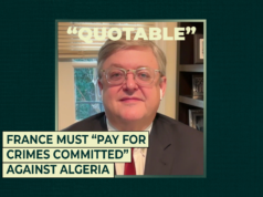 法國必須為侵犯阿爾及利亞人權的“罪行付出代價”