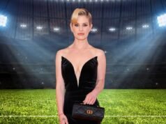 凱莉·奧斯本和她的弟弟路易斯一起觀看足球比賽