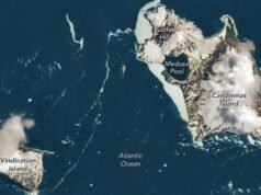 NASA 衛星凝視著這張 2025 年 12 月 24 日拍攝的美杜莎池圖像。