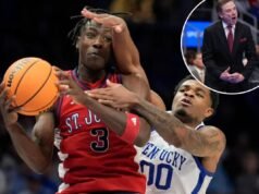 輸給肯塔基大學後,聖約翰大學看起來不太好