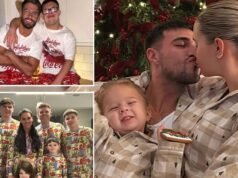 平安夜莫莉-梅·海牙 (Molly-May Hague) 和湯米·羅奇 (Tommy Roche) 領銜主演,身穿相配的平安夜睡衣