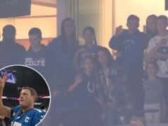 菲利普·里弗斯的大家庭在 NFL 回歸後的第一場小馬隊主場比賽中支持他