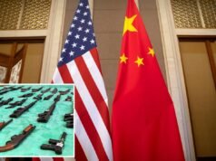 中國對向台灣出售武器的美國國防公司實施制裁