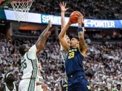 密歇根州立大學排名第三,密歇根州立大學排名第七,在十大聯盟中領先