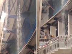 當老特拉福德球場擠滿了人時,五屆歐冠冠軍得主臉色通紅,站在瀑布旁邊向看台上望去。