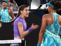 大坂直美澳網比賽以激烈交鋒結束