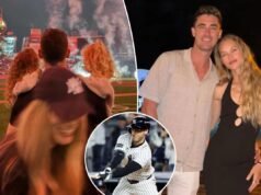 科迪·貝林格的妻子慶祝洋基隊在簽下 1.62 億美元自由球員後回歸