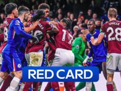 特迪博在斯坦福橋被罰下場!