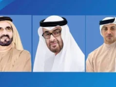 穆罕默德·本·扎耶德、穆罕默德·本·拉希德和曼蘇爾·本·扎耶德出席“全球科學家會議”