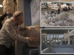 以色列議會展出的一艘古老的猶太加利利船隻