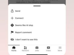 LinkedIn 實際上添加了一個「AI 看起來像一巴掌」按鈕