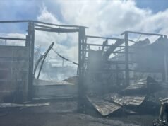 空氣品質警告下,跑馬地公園附近的公用事業大樓火災已受到控制