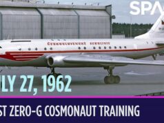 今天在太空! 1962 年 7 月 27 日:零重力太空人的首次訓練飛行在一架蘇聯噴射機上進行。