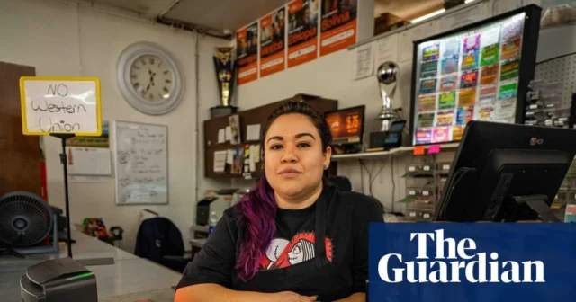 The US tried to stop cartel money-laundering. It devastated mom-and-pop businesses instead A man in an electric wheelchair and another man behind him walk in front of a blue and white small grocery store with signs that read “Nachitas Grocery” and with a mural depicting the original owners painted on the side