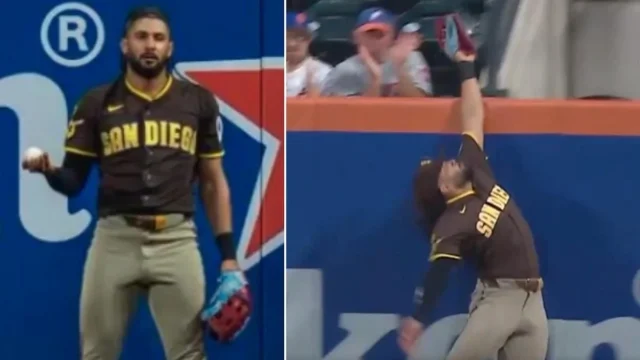 MLB 球星以令人难以置信的接球抢走了对手的大满贯本垒打