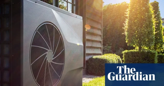 ‘It’s been a revelation’: how heat pumps can cool your home in a heatwave Andrew and Sue Ingram with the home battery storage and inverter system they use with their heat pump