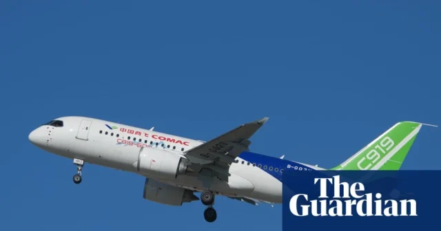 Passenger jet billed as China’s answer to Boeing and Airbus prepares to make first international flight China’s C919, its first self-developed large passenger jetliner, is unveiled in Shanghai in November 2015.