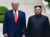 唐纳德·特朗普表示金正恩“非常尊重”他,并声称他相处融洽 North Korea's leader Kim Jong Un and US President Donald Trump. Pic/AFP