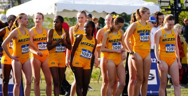 Mizzou Cross Country Sets Its Sights on 2026 Season The women’s cross country team and their coach, Kyle Levermore, break during the NCAA Championship on Saturday, Nov. 22, in Columbia, Mo.